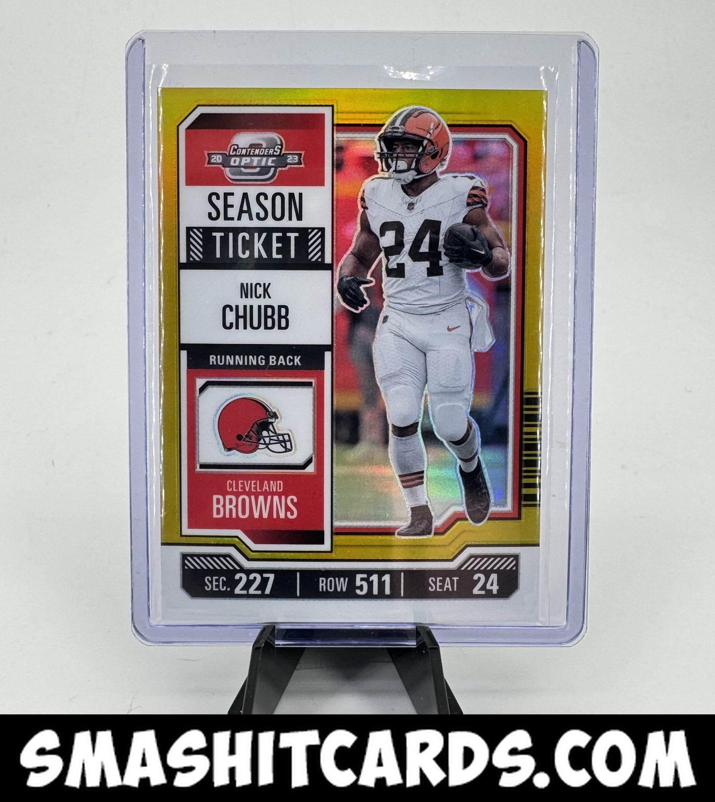 2023 Panini Contenders Optic #12 Nick Chubb Gold #/10