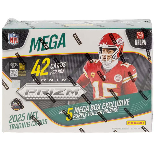 2025 Panini Prizm NFL Football Mega Box (Purple Pulsar) (SEALED)