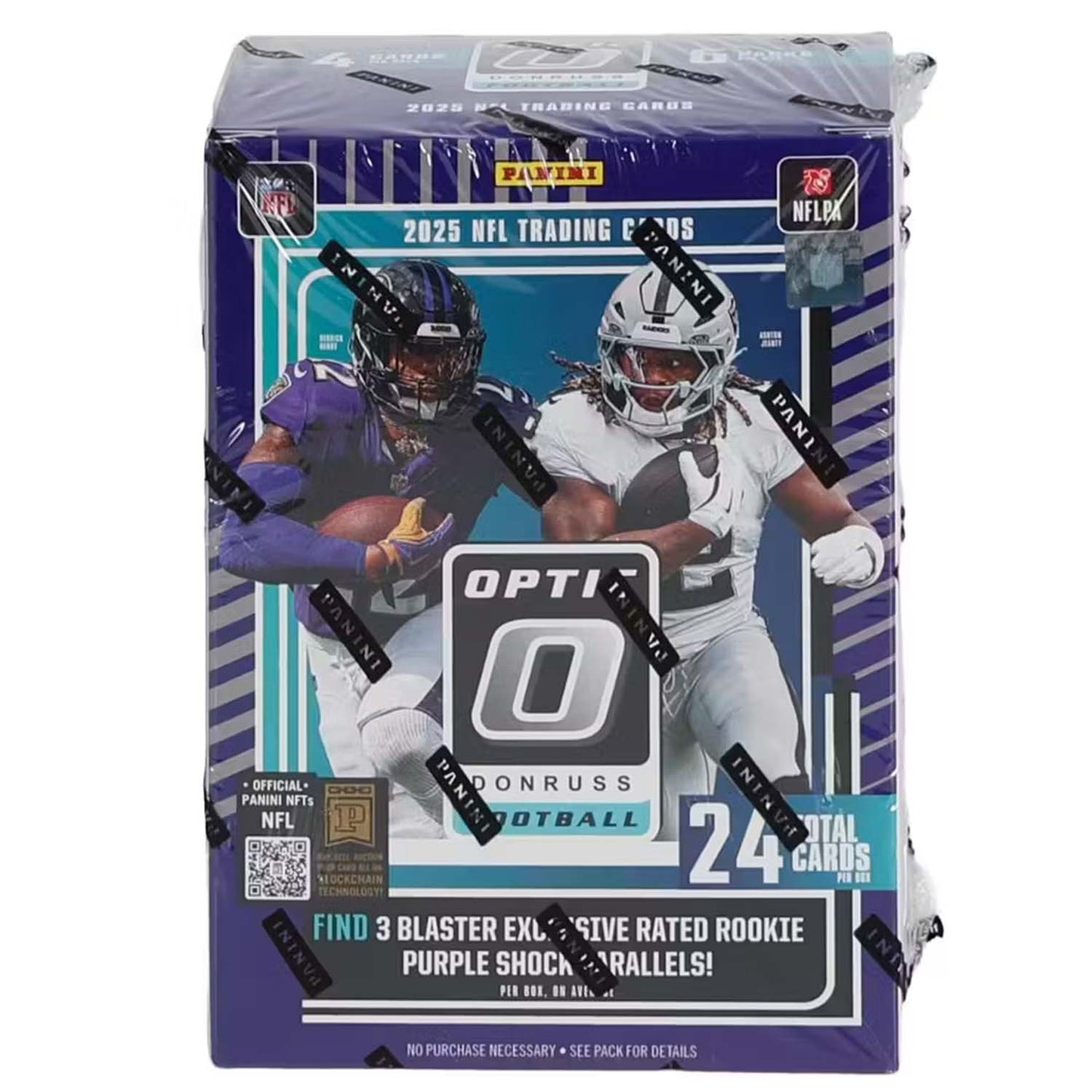 2025 Panini Donruss NFL Optic Football Blaster Box (Purple Shock Parallels) (SEALED)