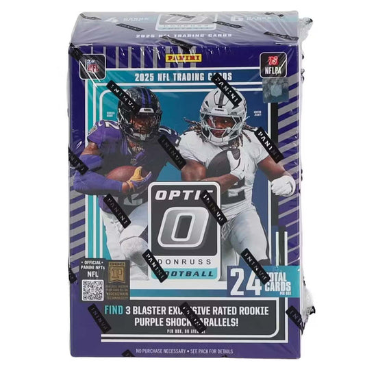 2025 Panini Donruss NFL Optic Football Blaster Box (Purple Shock Parallels) (SEALED)