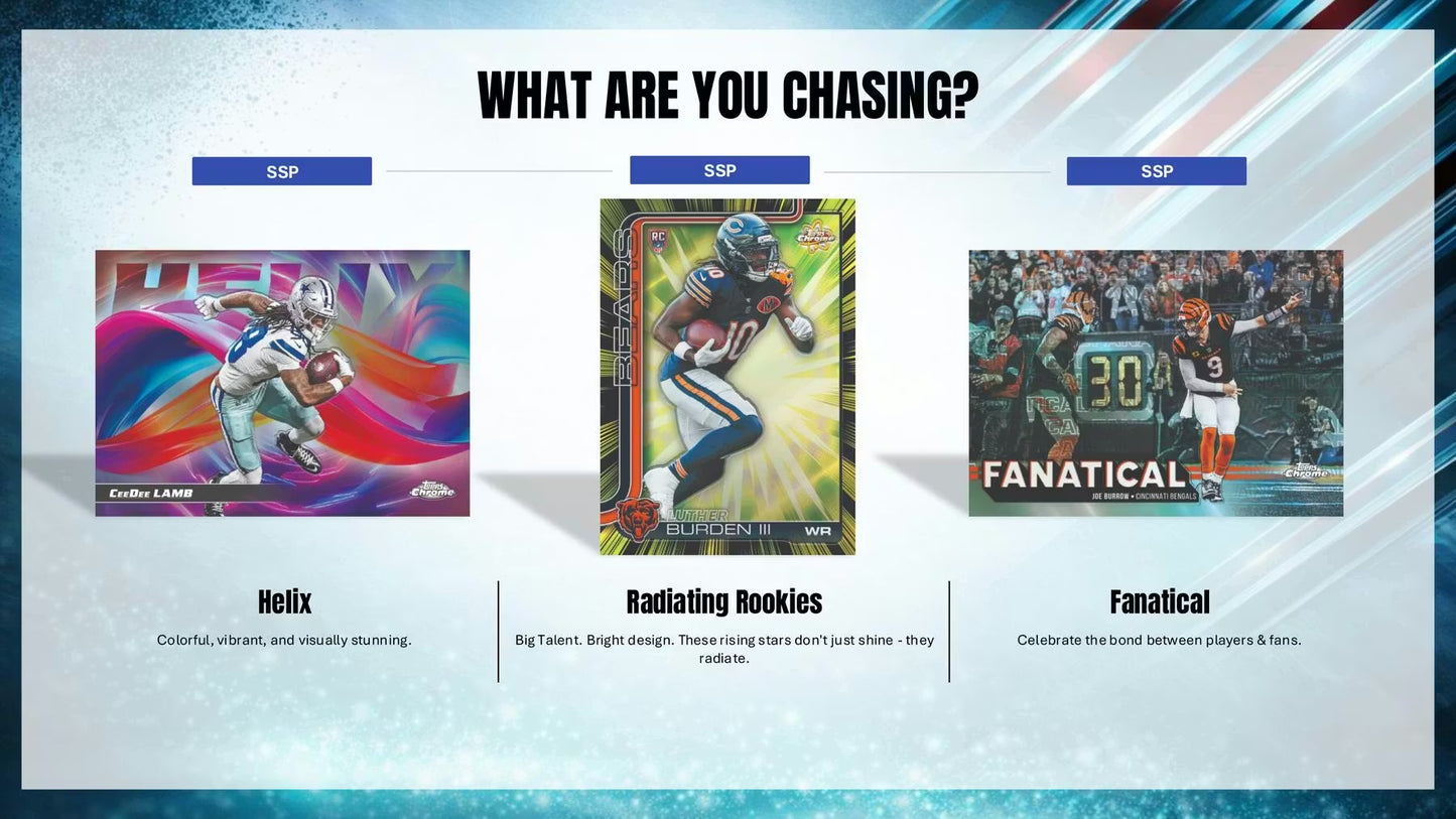 2025 Topps Chrome NFL Football Blaster Box (SEALED)