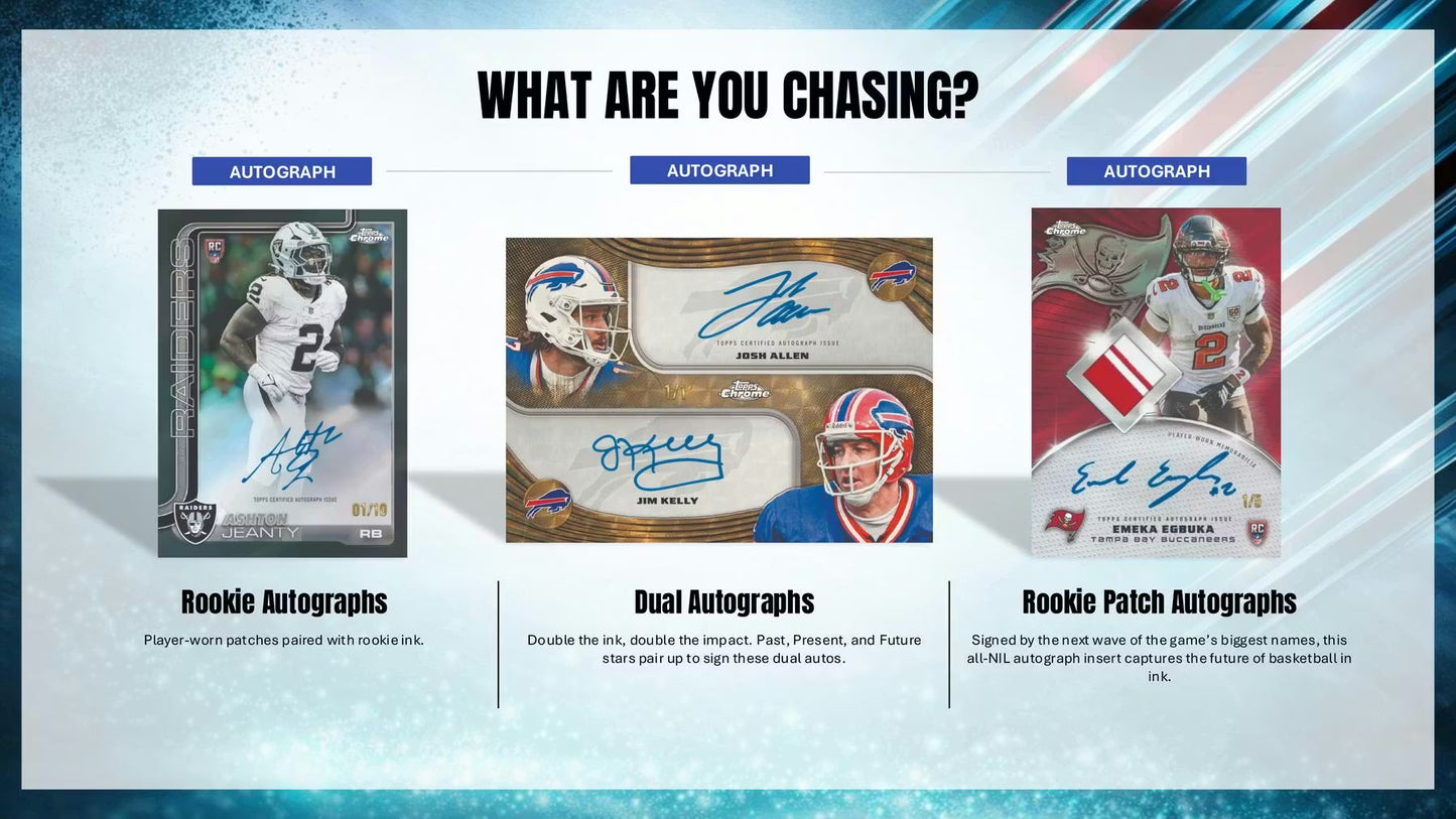 2025 Topps Chrome NFL Football Blaster Box (SEALED)