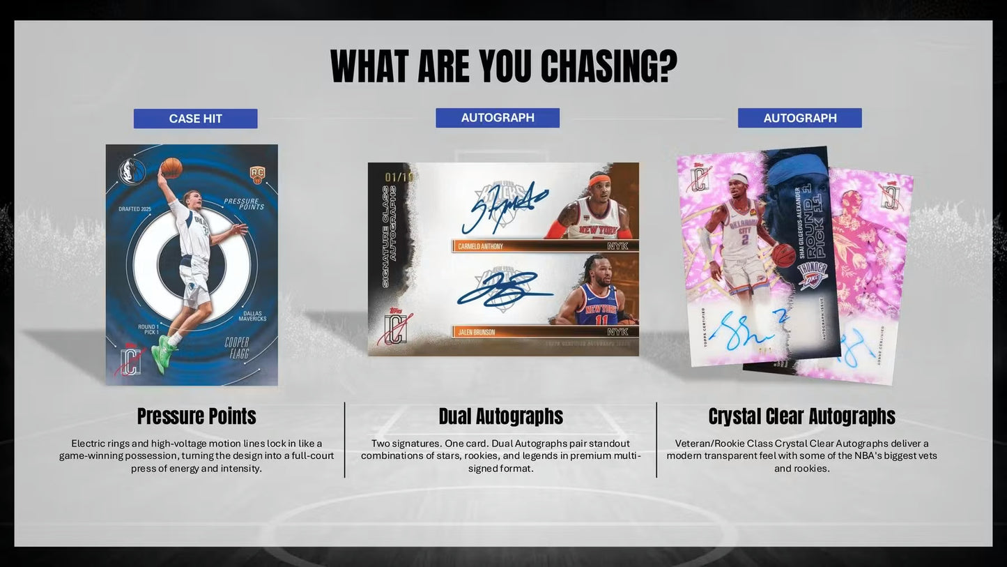 2025/26 Topps Signature Class NBA Basketball Blaster Box (SEALED)