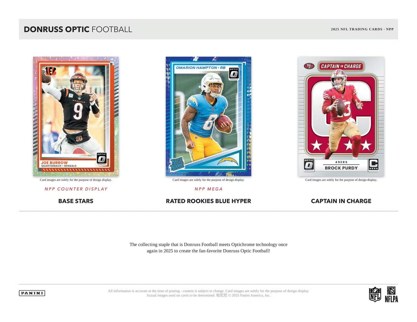 2025 Panini Donruss Optic NFL Football Mega Box (Blue Hyper Parallels) (SEALED)