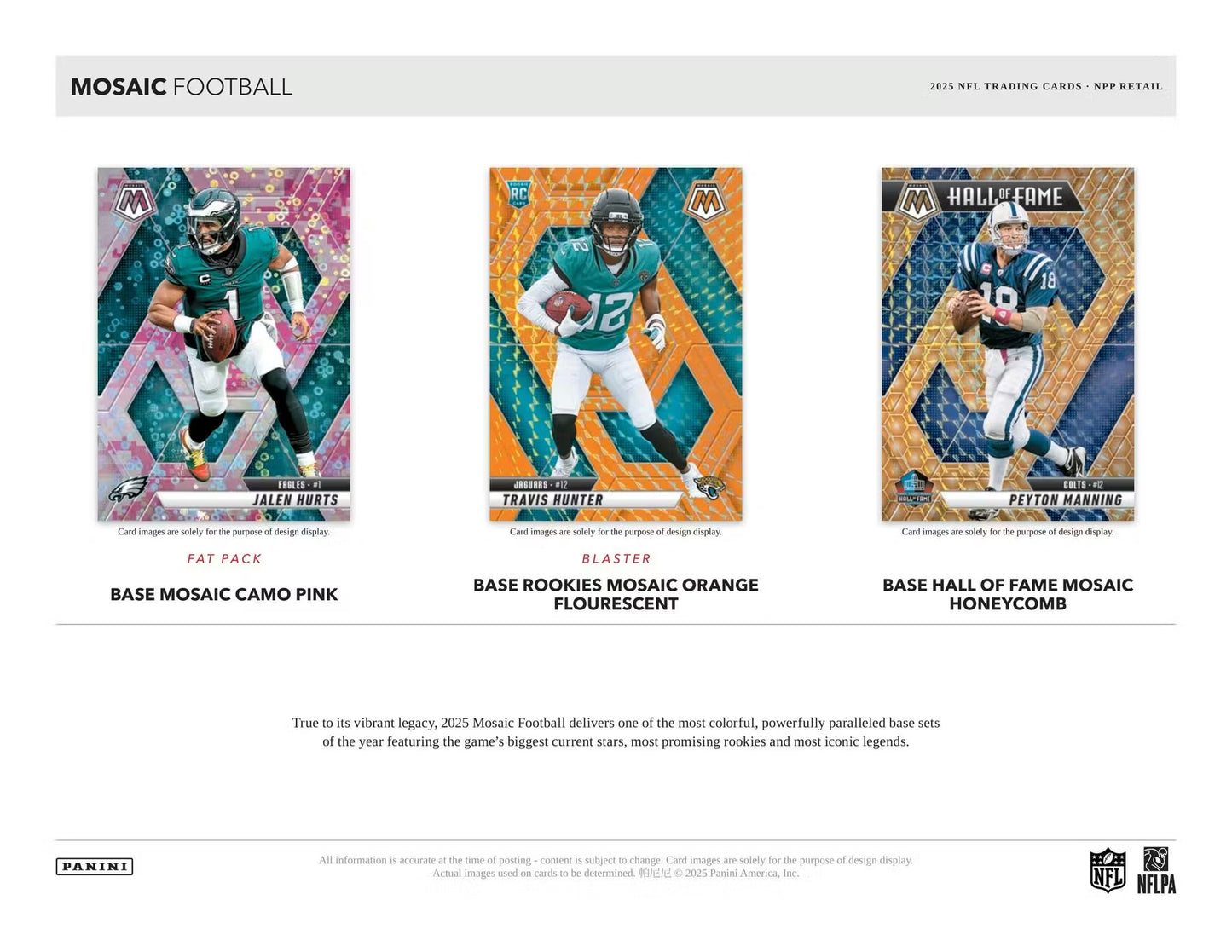 2025 Panini Mosaic NFL Football Blaster Box (Orange Parallels) (SEALED)