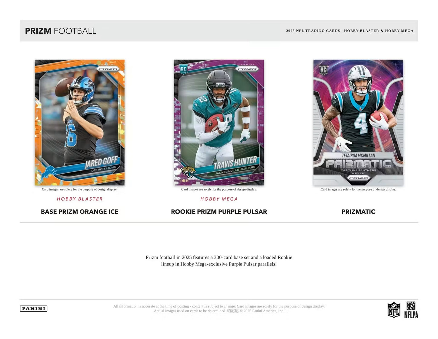 2025 Panini Prizm NFL Football Mega Box (Purple Pulsar) (SEALED)