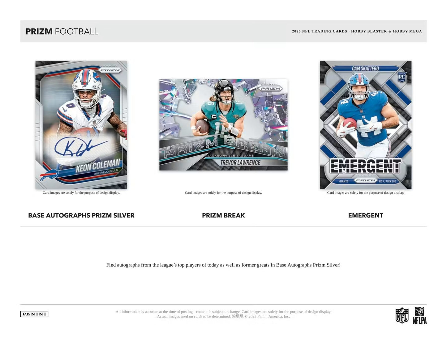 2025 Panini Prizm NFL Football Mega Box (Purple Pulsar) (SEALED)