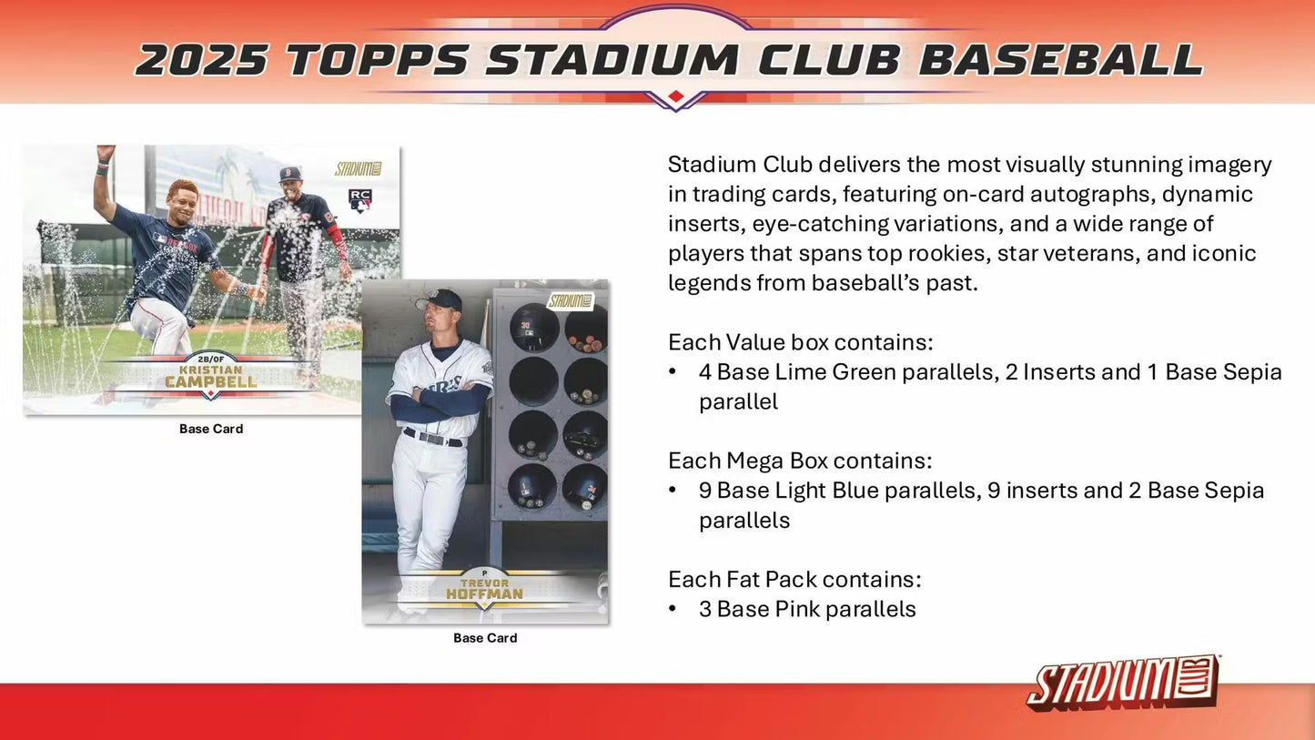 2025 Topps Stadium Club Baseball Blaster Box (SEALED)