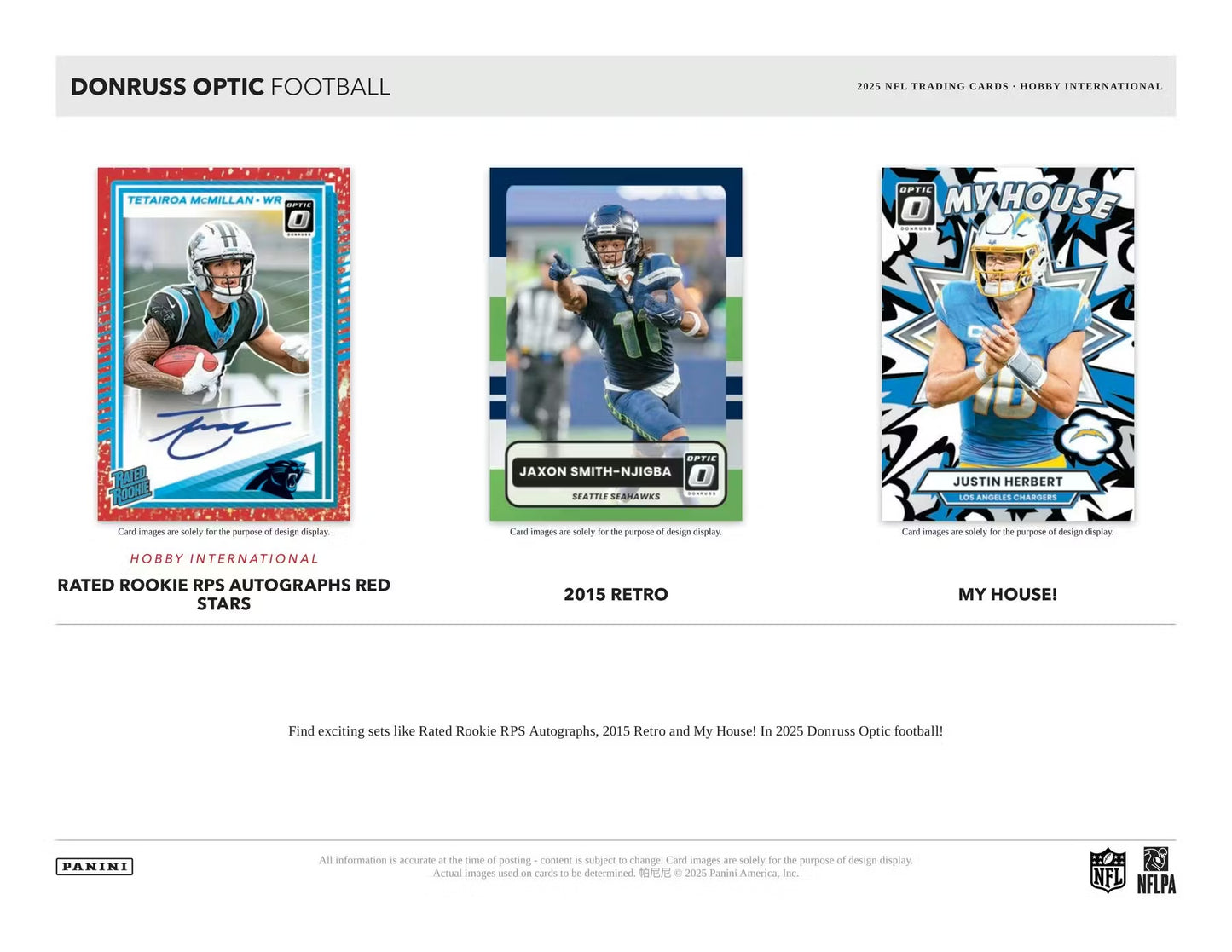 2025 Panini Donruss Optic NFL Football Hobby International Box (SEALED)