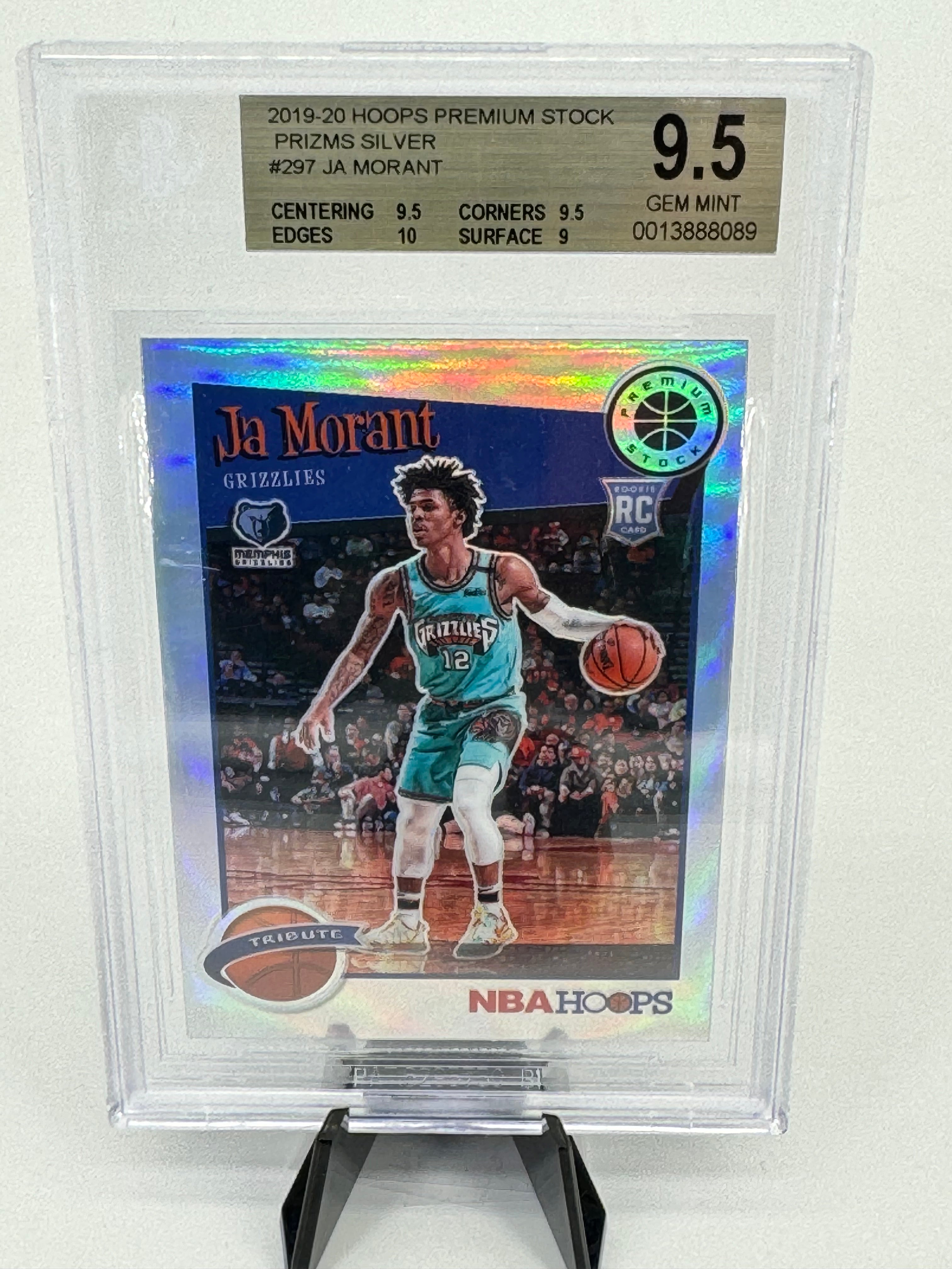 2019 Panini Hoops Premium Stock We Got Next Holo Prizm Ja Morant RC PSA on sale 10