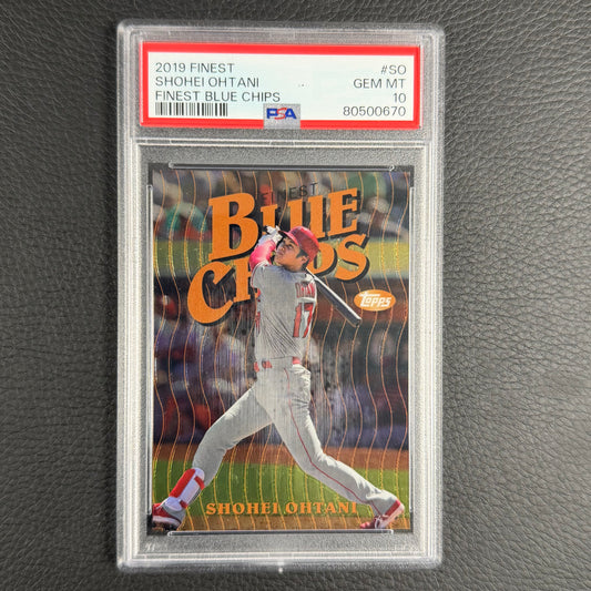 2019 MLB Topps Finest Shohei Ohtani Blue Chips PSA 10