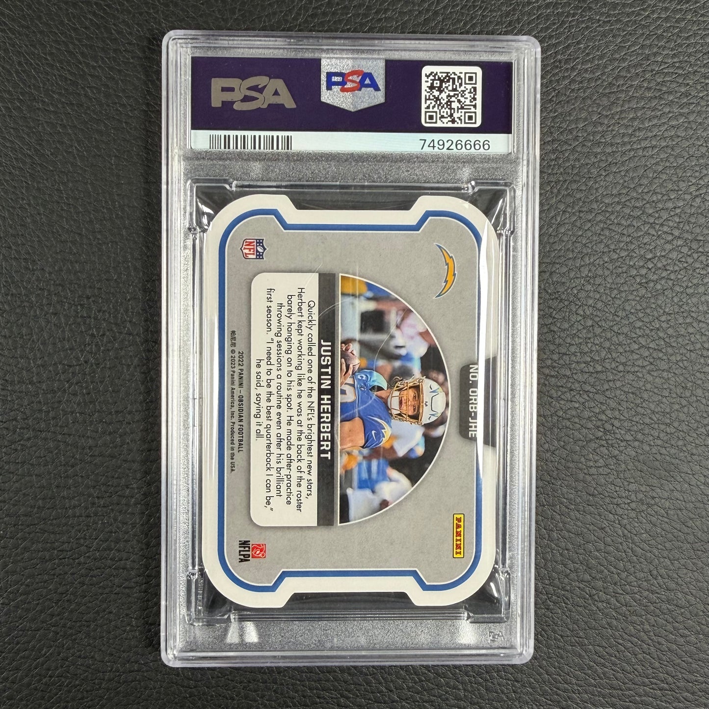 2022 Obsidian Justin Herbert Orbital Electric Etch Contra PSA 10