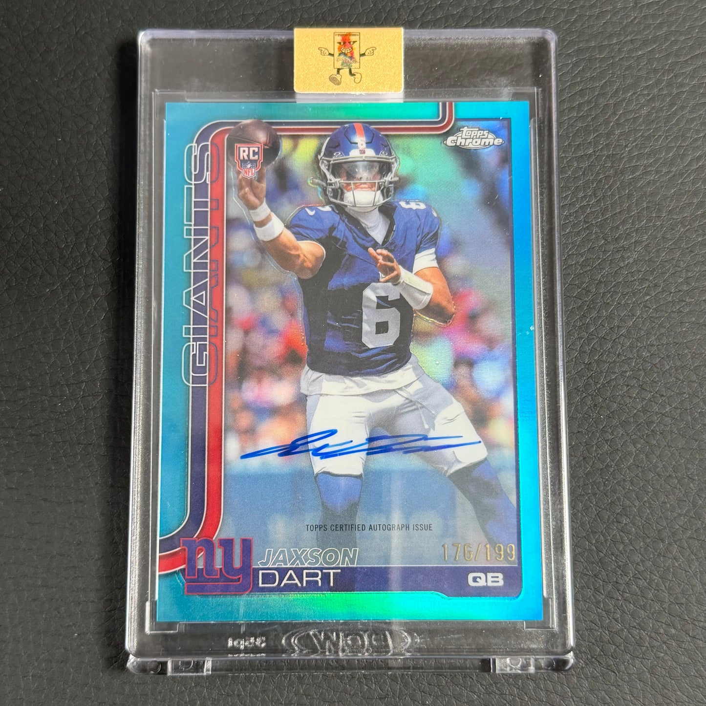 2025 Chrome Jaxson Dart Aqua Refractor /199 RC AUTO