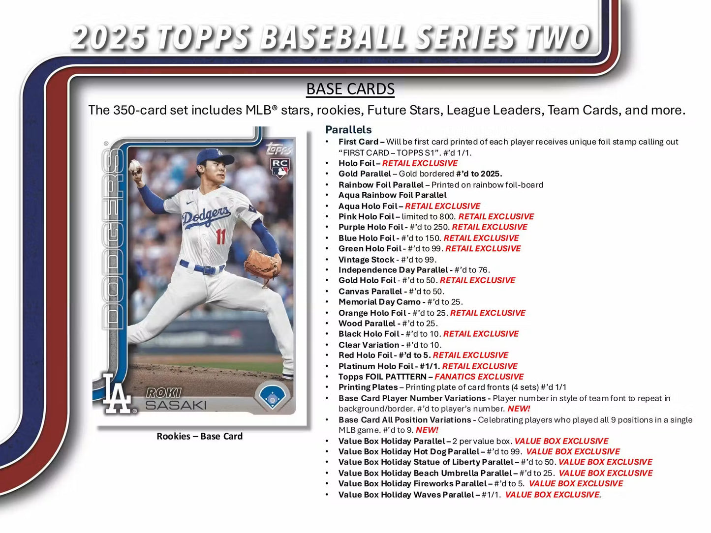 2025 Topps Series 2 MLB Baseball Retail Single Pack (SEALED)